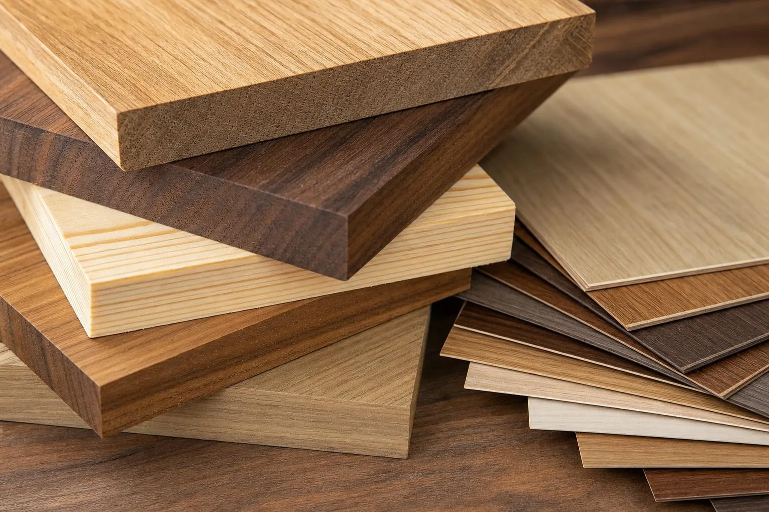 Muestras de distintos tipos de madera